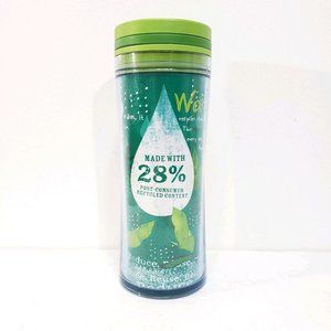 Starbucks Tumbler Green Recycle Print 2008 16 oz  Coffee Travel Mug Twist Lid
